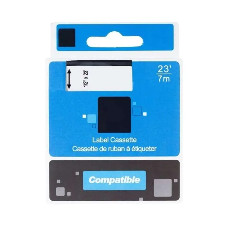 PRINTLINE kompatibilní páska s DYMO 43618, S0720790, 6mm, 7m, černý tisk/žlutý podklad, D1 (PLTD28)