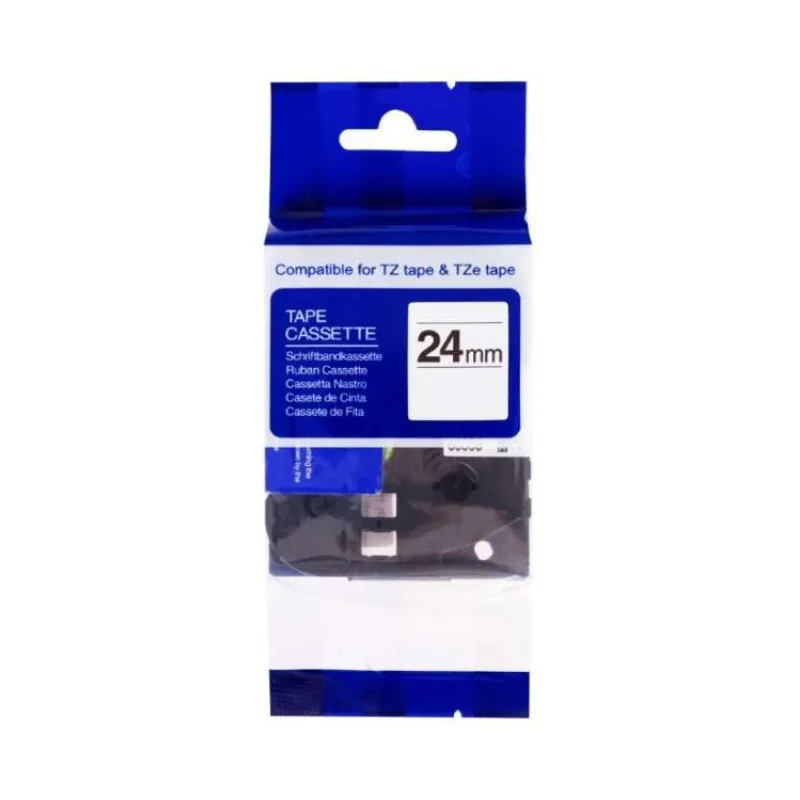 PRINTLINE kompatibilní páska s Brother TZE-253, 24mm, modrý tisk/bílý podklad (PLTB43)