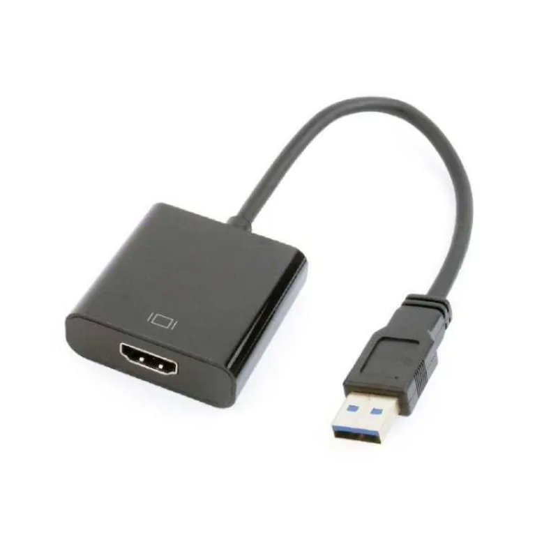 Gembird adaptér USB 3.0 (M) na HDMI (F), čierny (A-USB3-HDMI-02)
