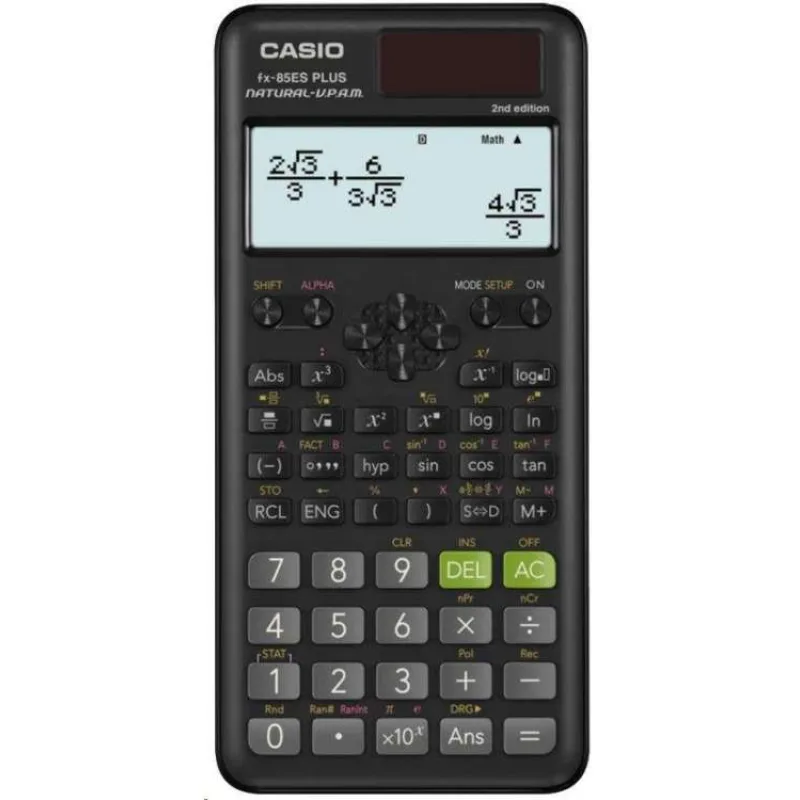 CASIO kalkulačka FX 85 ES Plus 2E, černá, školní, desetimístná (FX 85ES PLUS 2E)