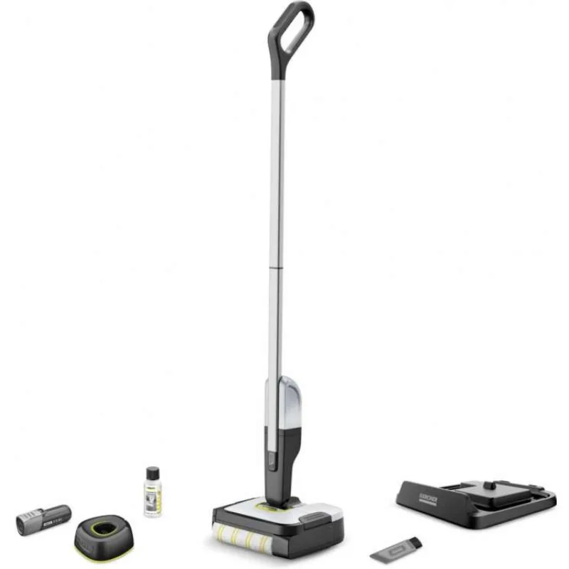 Karcher FC 2-4 Battery Set podlahová myčka, 2v1, 200 ml, baterie, LED kontrolka, černá / stříbrná (1.056-200.0)