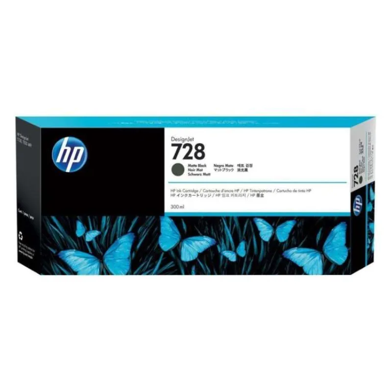 HP 728 300-ml matně černá DesignJet Ink Cartridge (F9J68A)