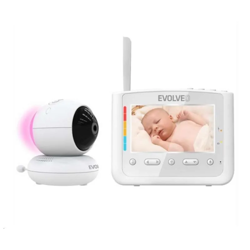 EVOLVEO NL4, detská videoopatrovateľka s nočným svetlom a otočnou kamerou (CAM-NL4)