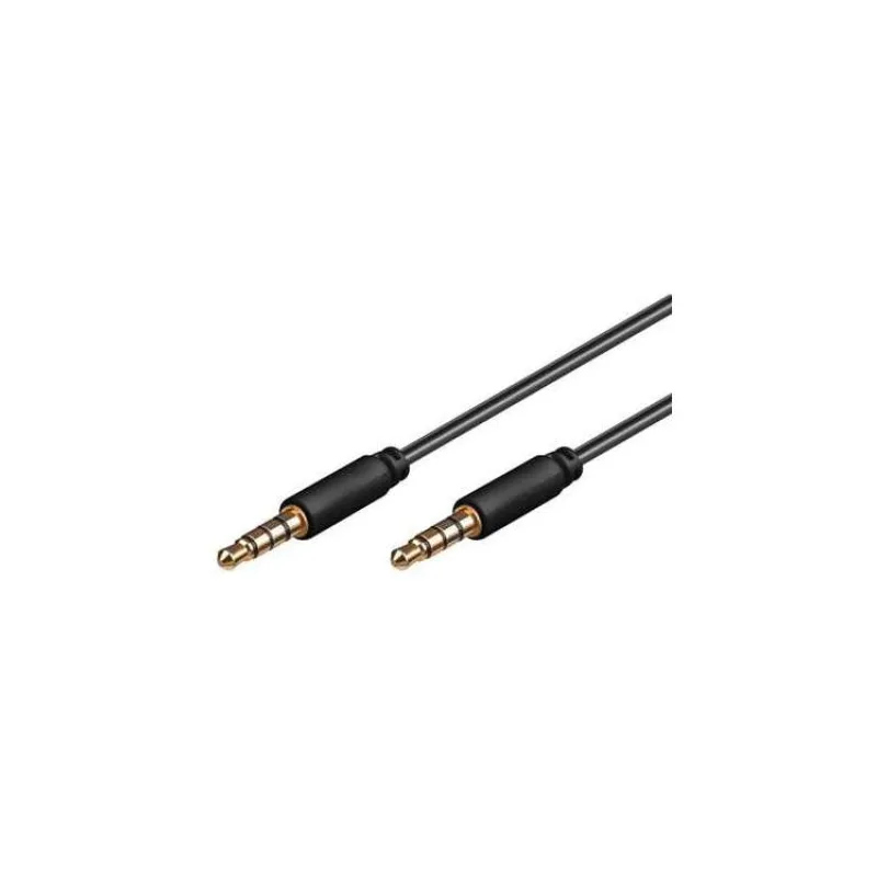 PremiumCord Jack 3.5mm 4 pinový M/M 0,5m (kjack4mm05)