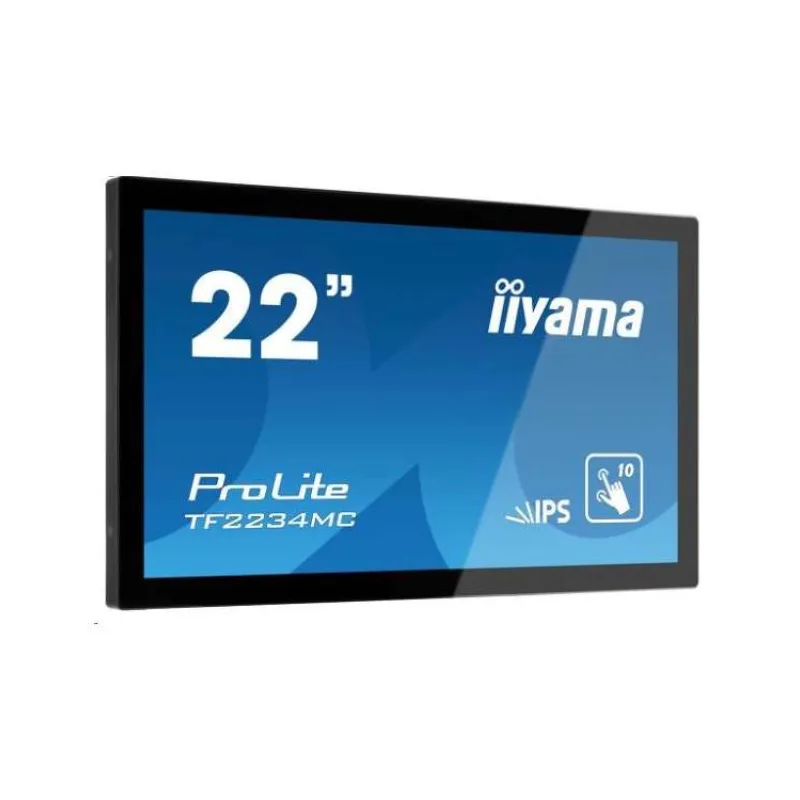 22" iiyama TF2234MC-B7X: IPS, FullHD, capacitive, 10P, 350cd/m2, VGA, DP, HDMI, IP65, čierny (TF2234MC-B7X)