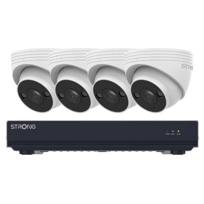 STRONG TUR05DL0-P PoE KIT/ Turret/ 5Mpix/ 1x NVR NVR1120-8P/ 4x IP kamera TUR05DL0-P/ HDMI/ VGA/ USB/ LAN (TUR05DL0-P/NVR1120-8P)