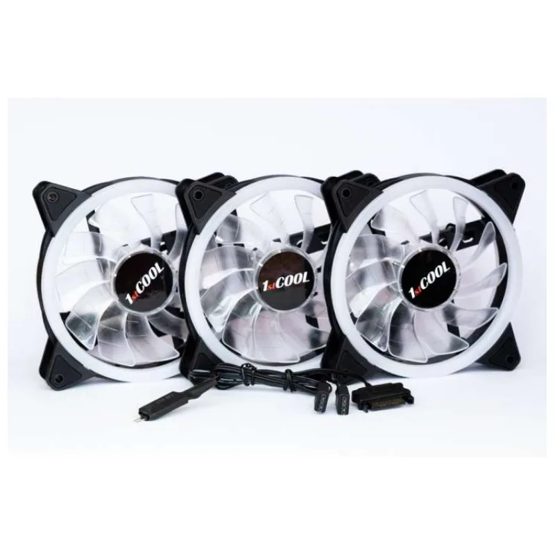 1stCOOL KIT AURA EVO CRYSTAL ARGB 3x CRYSTAL White 120mm ventilátor + ARGB Nano radič (KIT-AURA-EVO-CR)