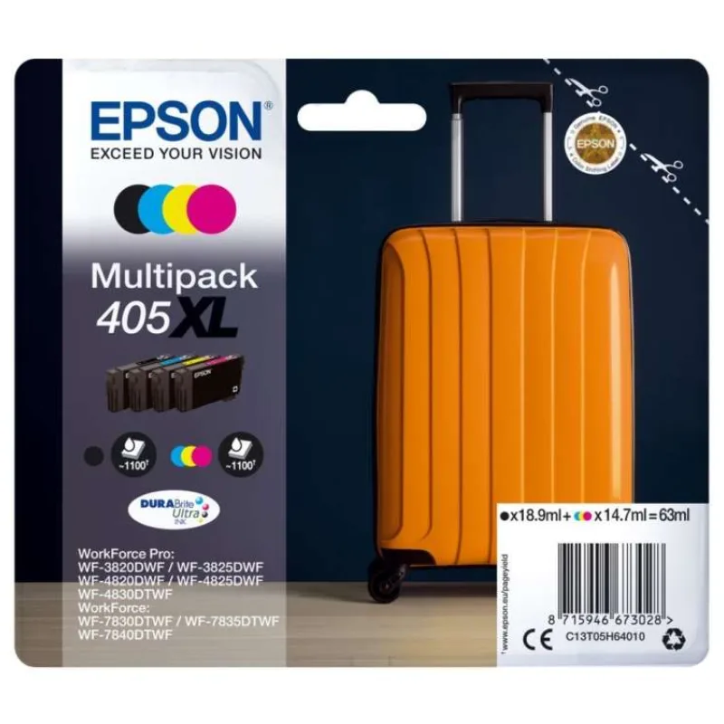Epson inkoustová náplň/ C13T05H64010/ multipack/ 405XL/ 4 barvy (C13T05H64010)