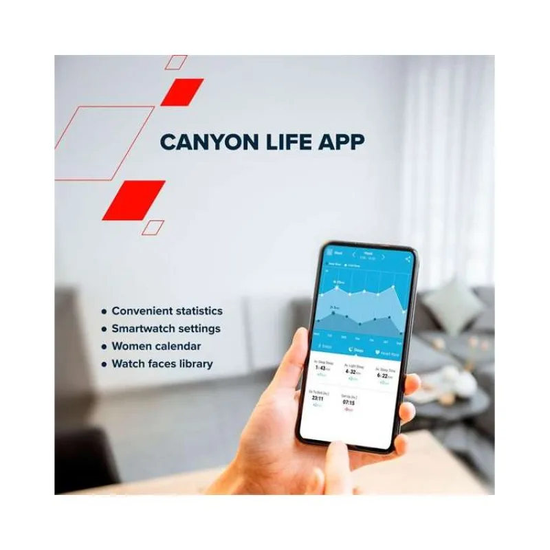 Canyon SW-69, Jacky, smart hodinky, BT, fareb. LTPS displej 1,3", vodotes. IP68, 25 športov, modro/žlté (CNS-SW69BL)