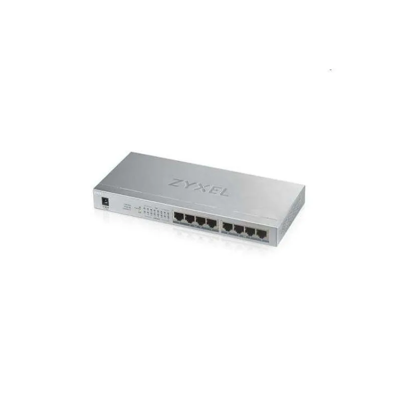 Zyxel GS1008-HP, 8 Port Gigabit PoE+ unmanaged desktop Switch, 8 x PoE, 60 Watt (GS1008HP-EU0101F)