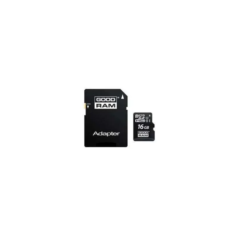 Karta GOODRAM MicroSDHC 16GB M1AA, UHS-I Class 10, U1 + adaptér (M1AA-0160R12)