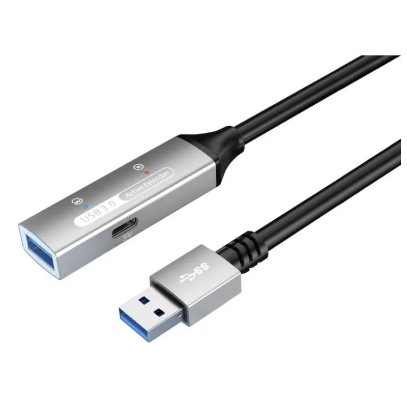 PremiumCord USB 3.2 repeater a prodlužovací kabel Male-Female, 5Gbps Aluminium 10m (ku3rep10al)