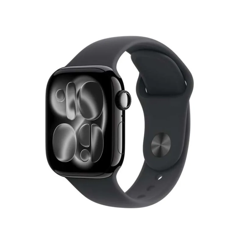 Apple Watch Series 11 GPS 42mm Jet Black Aluminium Case with Black Sport Band - S/M (meqt4mp/a)