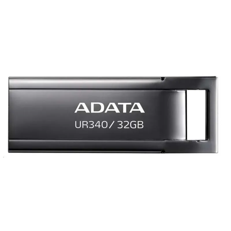 ADATA Flash Disk 64GB UR340, USB 3.2 Dash Drive, kov lesklá černá (AROY-UR340-64GBK)