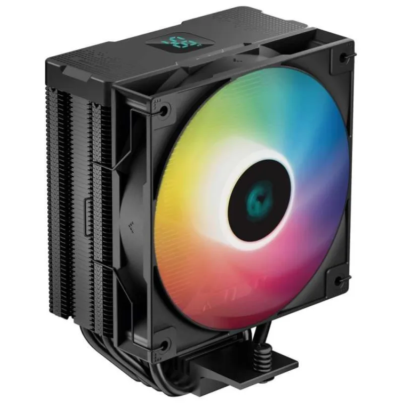 DEEPCOOL chladič AG400 Digital / 120mm fan ARGB / 4x heatpipes / PWM / pro Intel i AMD / černý (R-AG400-BKADMN-G-1)