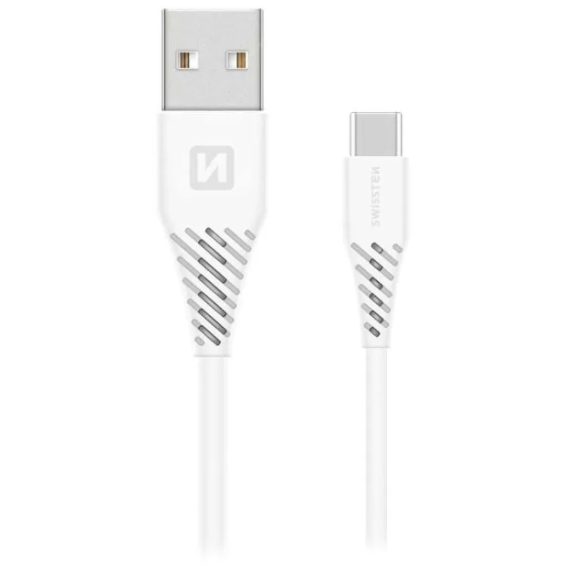 Swissten Datový Kabel Usb / Usb-C Bílý 1,5 M (9Mm) (71504402)
