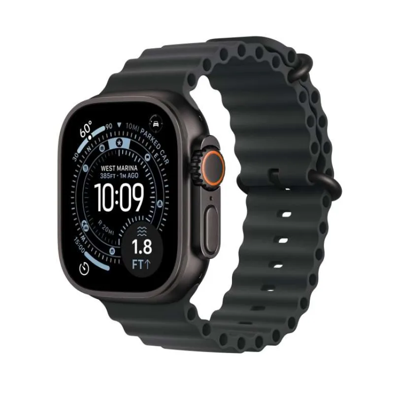 Apple Watch Ultra 3 49mm Černý titan s černým oceánským řemínkem (MF0J4QC/A)