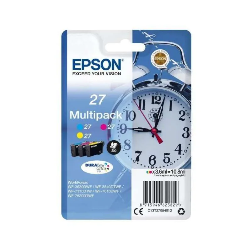 EPSON cartridge T2705 (cyan/magenta/yellow) multipack (budík) (C13T27054012)