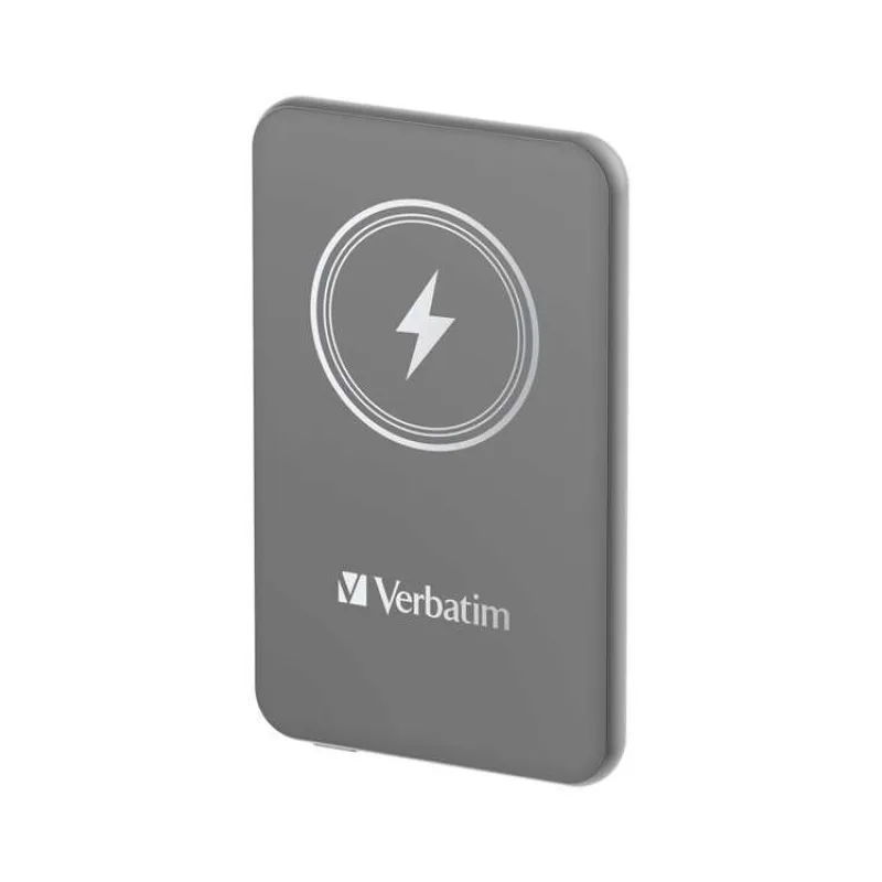 VERBATIM Powerbanka Charge 'n' Go, Magnetická, 5000 mAh, USB-C, Šedá (32244)