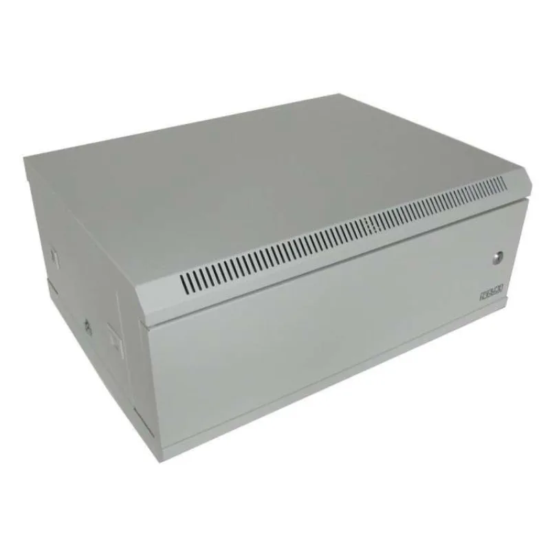 XtendLan 19" nástěnný rozvaděč 4U 600x450, nosnost 60 kg, plné dveře, svařovaný, šedý (WS-4U-64-FS-GREY P)
