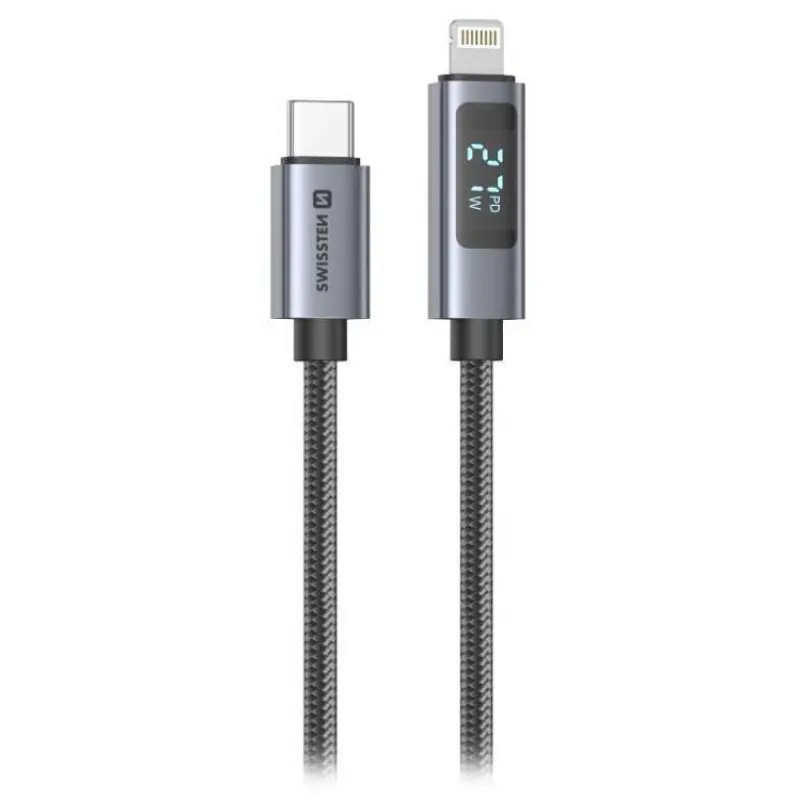 Swissten LCD kabel USB-C / lightning 1m (71551077)