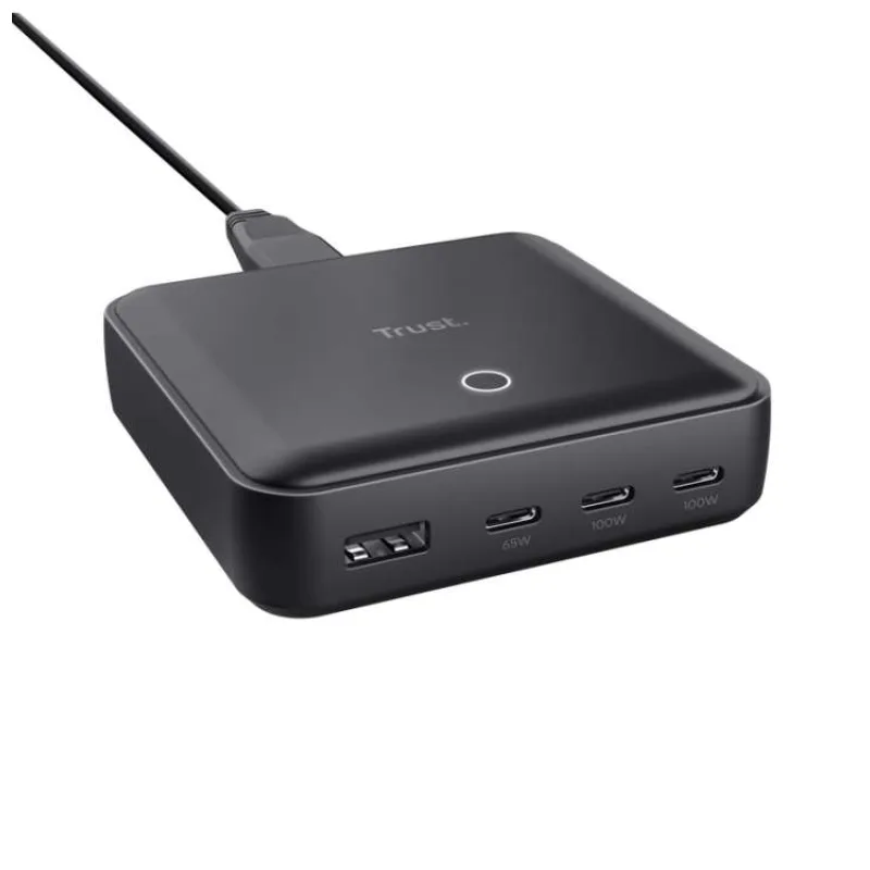 TRUST napájecí adaptér MAXO 100W, 3x USB-C, 1xUSB-A (25242)