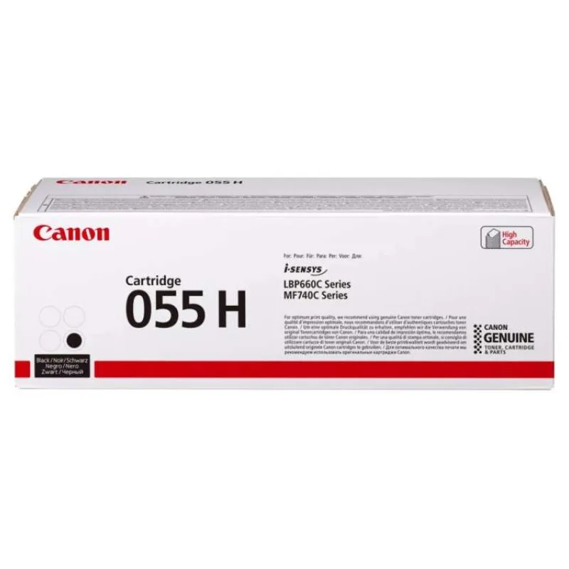 Canon originální toner CRG-055HBk (černý, 7600str.) pro Canon MF742Cdw, MF744Cdw, MF746Cx, LBP663Cdw, LBP664Cx/K/ (3020C004)