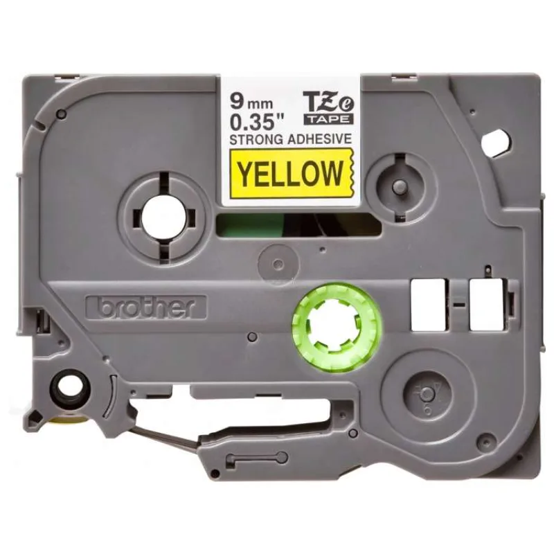 páska BROTHER TZS621 čierne písmo, žltá páska extra lepivá ADHESIVE Tape (9mm) (TZES621)