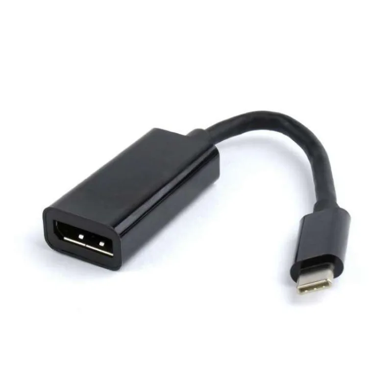 Gembird adaptér USB-C (M) na DisplayPort (F), 0.15m kábel, čierny (A-CM-DPF-01)