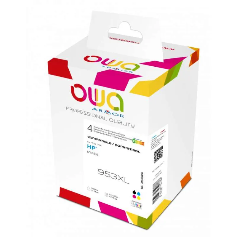 OWA ARMOR ink sada kompatibilná s HP L0S70AE/F6U16-18AE, CMYK (K10452W4)
