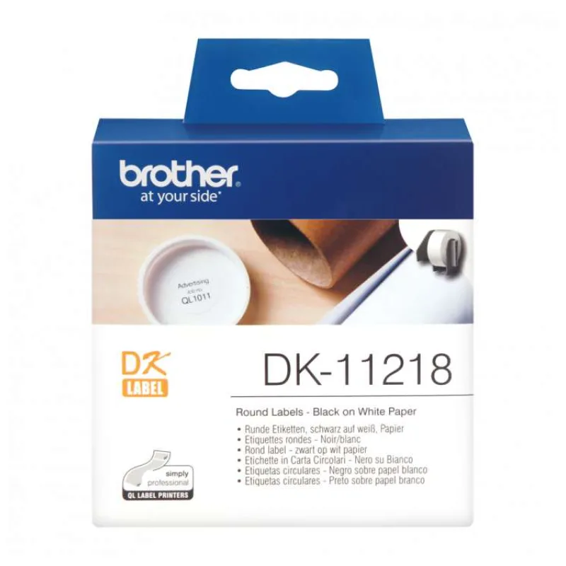 rolka BROTHER DK11218 Round Labels (1000 ks) (DK11218)