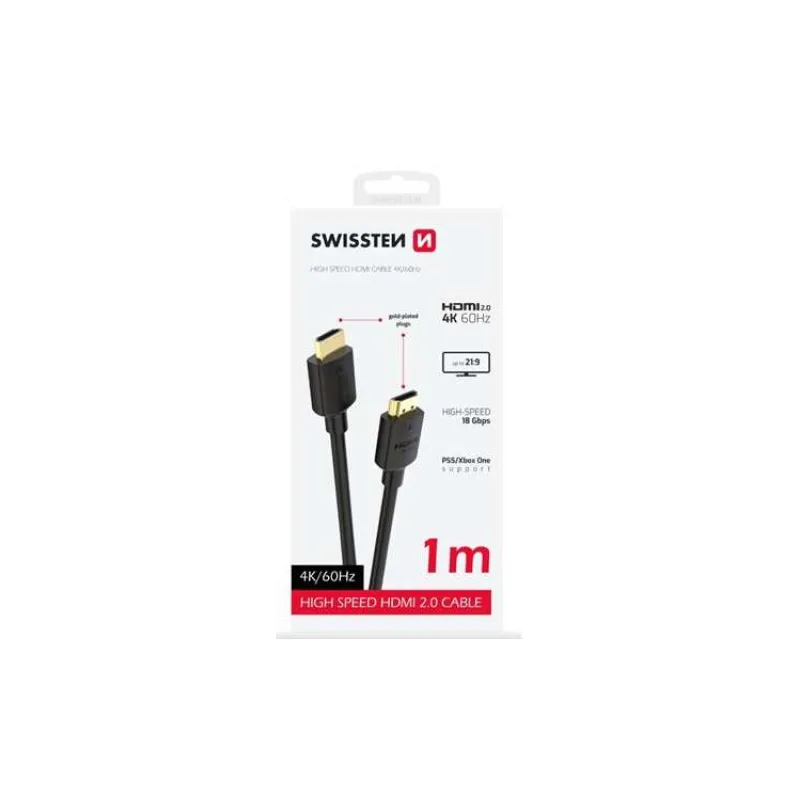 SWISSTEN KABEL HDMI NA HDMI 4K 60Hz 1,0 M PVC (75501111)