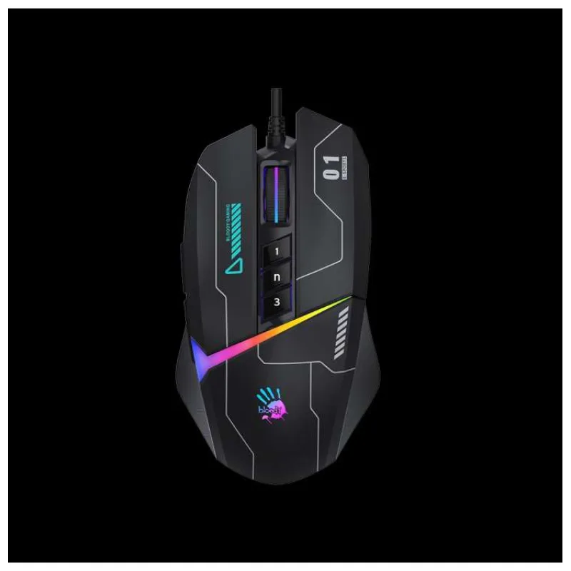 A4tech Bloody Myš W60 Max Activated, podsvícená herní myš, 12000 DPI, USB, Černá (W60 MAX A BK)