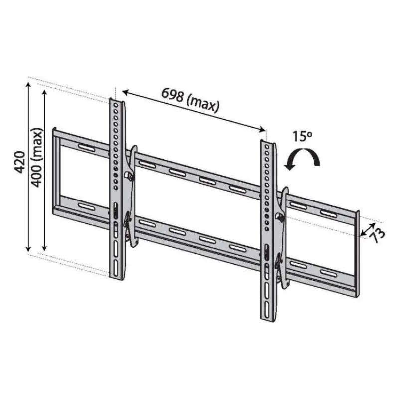 TB TV wall mount TB-751 up to 80", 35kg max VESA 600x400 (TB-751E)
