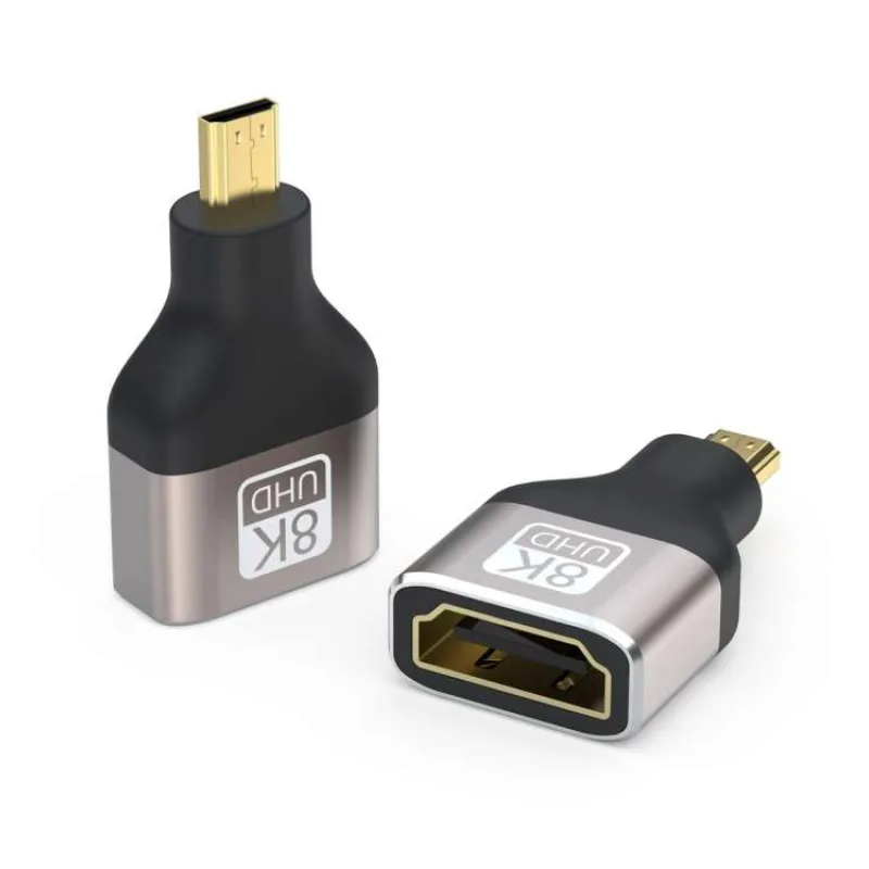 PREMIUMCORD Adapter 8K HDMI Typ A - micro HDMI Typ D, kovová, pozlacená (kphdma-44)