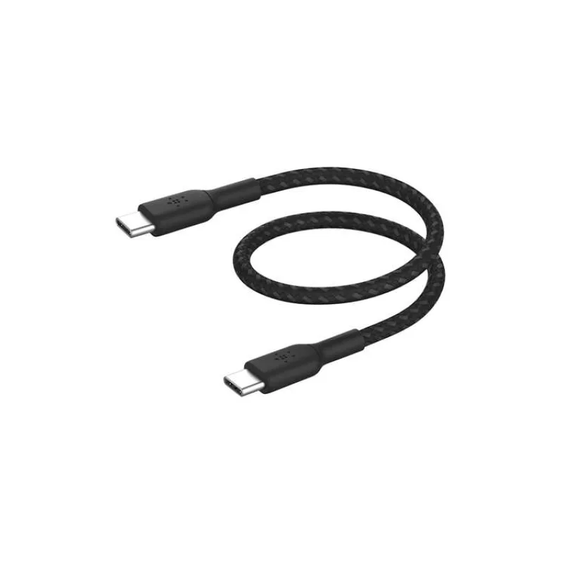 Belkin kábel Boost Charge Braided USB-C to USB-C 15cm - Black (CAB004BT0MBK)