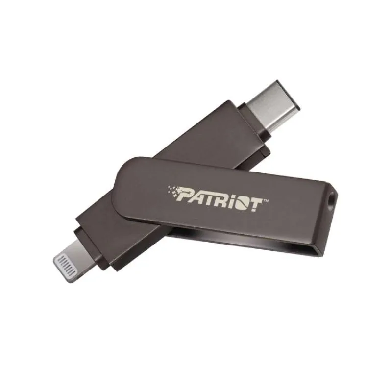 Patriot iLuxe Stick C MFi/128GB/USB 3.2/Lightning + USB-C/Čierna (PI128GSKM30CL)