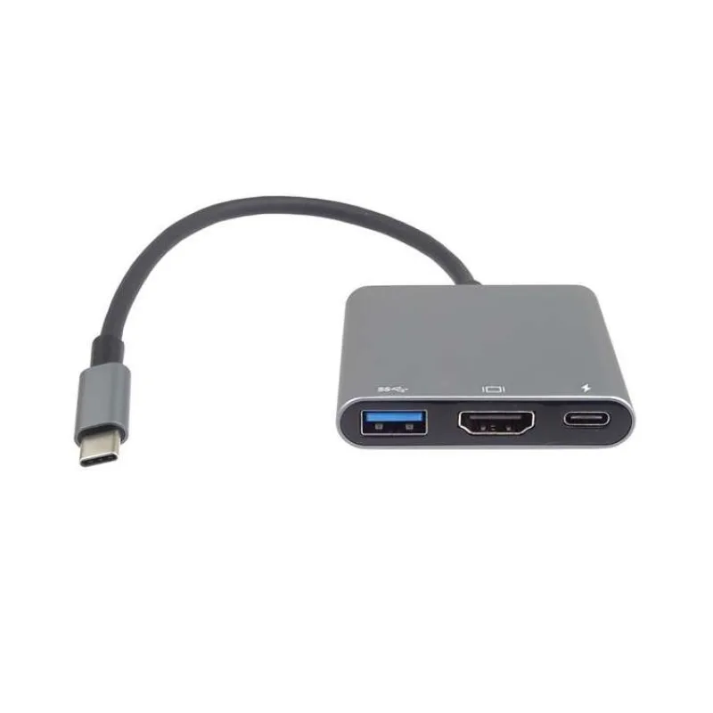 PremiumCord Adaptér USB-C na HDMI + USB3.0 + PD, rozlišení 4K a FULL HD 1080p (ku31hdmi20)