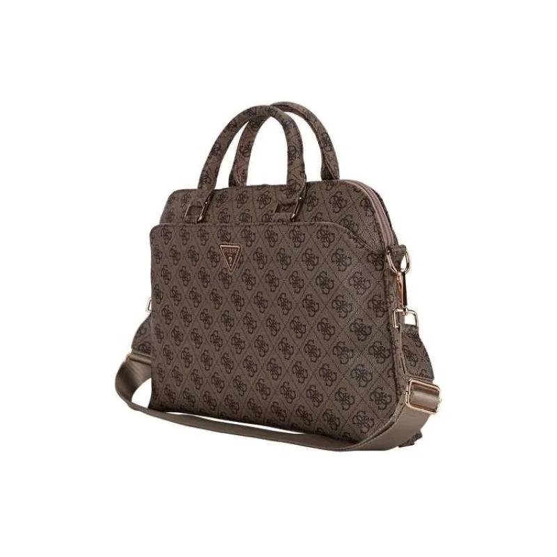 Guess PU 4G Triangle Logo Taška na Notebook 13/14/15" Brown (3666339310370)