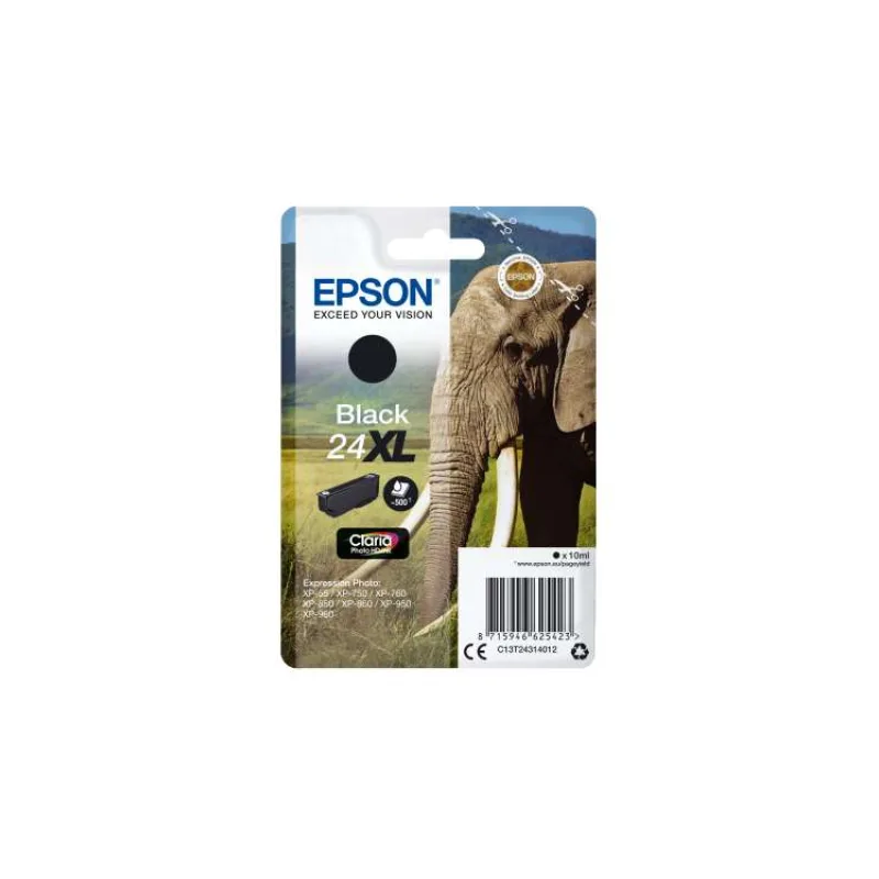 Epson Singlepack Black 24XL Claria Photo HD Ink (C13T24314012)