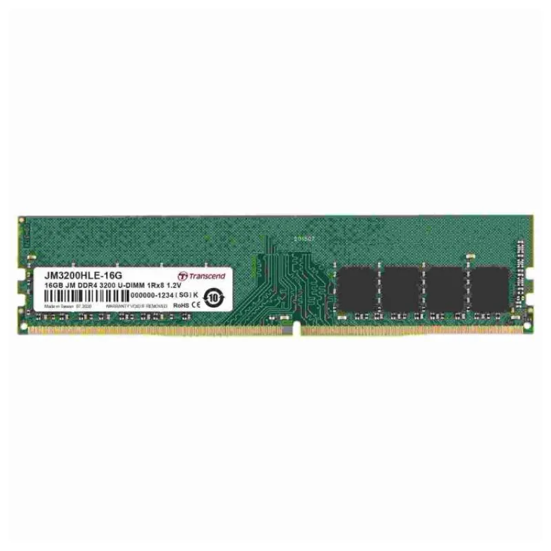 DDR4 32GB 3200Mhz TRANSCEND LONG-DIMM 2Rx8 2Gx8 CL22 1.2V (JM3200HLE-32G)