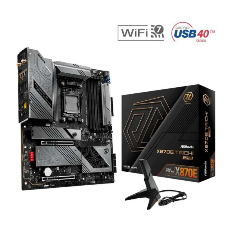 ASRock MB Sc AM5 X870E TAICHI LITE, AMD X870, 4xDDR5, 1xHDMI, 2xUSB4, WI-FI (X870E TAICHI LITE)