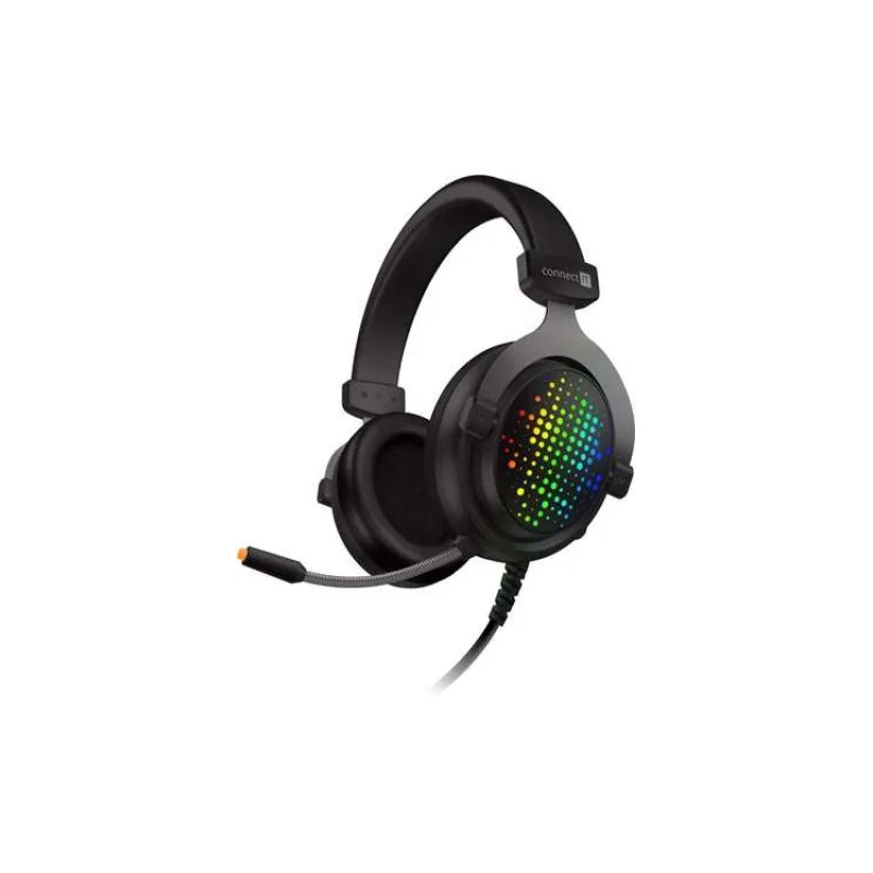 CONNECT IT herní sluchátka 7.1 s mikrofonem, EVOGEAR Ed.3, USB, černá (CHP-7000-BK)