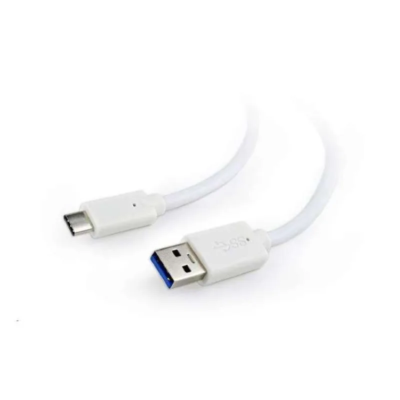 Kábel CABLEXPERT USB 3.0 AM na Type-C kábel (AM/CM), 1m, biely (CCP-USB3-AMCM-1M-W)