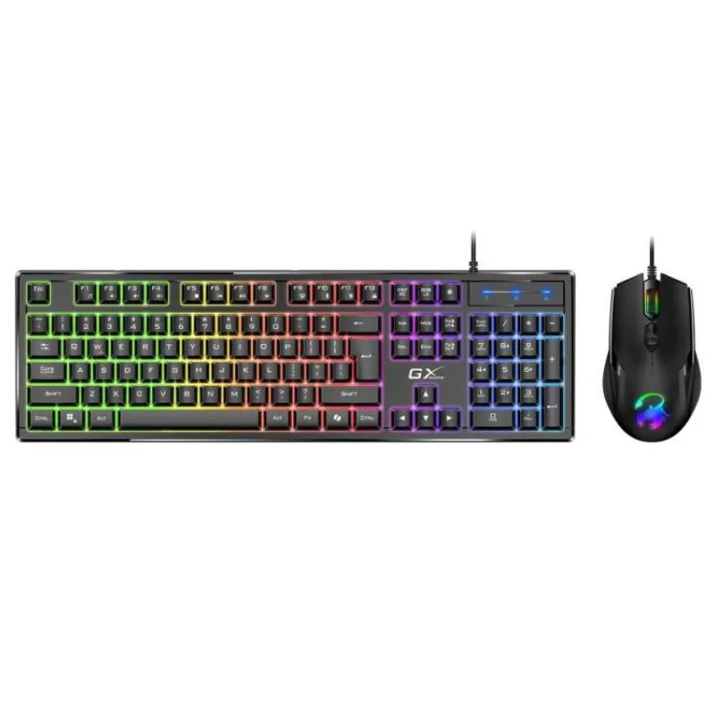 Genius GX GAMING Scorpion KM-GX6, Set klávesnice a myši, drátový, CZ+SK layout, USB, Copilot klávesa, RGB podsv., černá (31330010403)