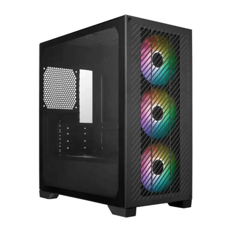 Cooler Master case Elite 301, mATX, Průhledná bočnice, 3x 120mm ARGB Fan, Černá (E301-KGNN-S00)