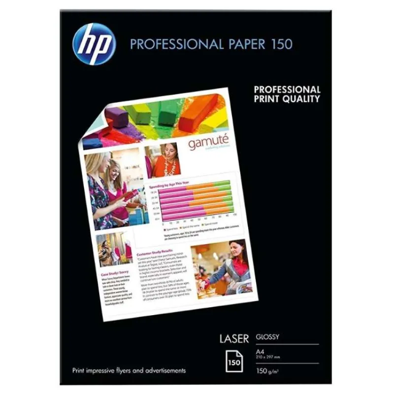 HP CG965A Professional Laser Photo Paper, Glossy, A4, 150 listů, 150 g/m2, (CG965A)