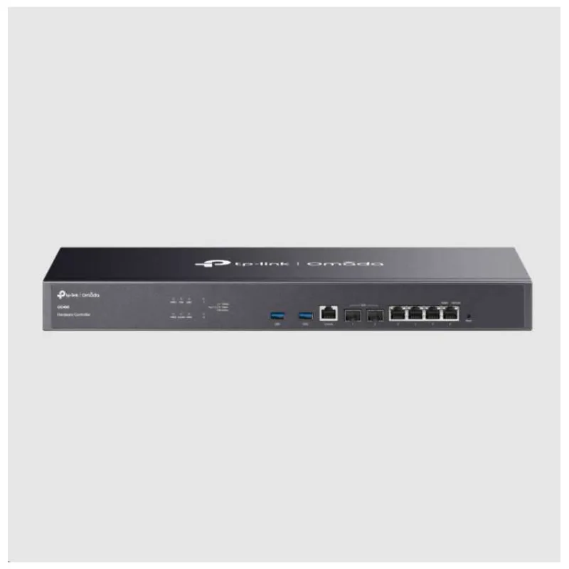 Omada Hardware Controller
PORT: 2× 10G SFP+ Slots, 4× 10/100/1000 Mbps Ethernet Ports, 2× USB 3.0 Port, 1× RJ45 Console (OC400)
