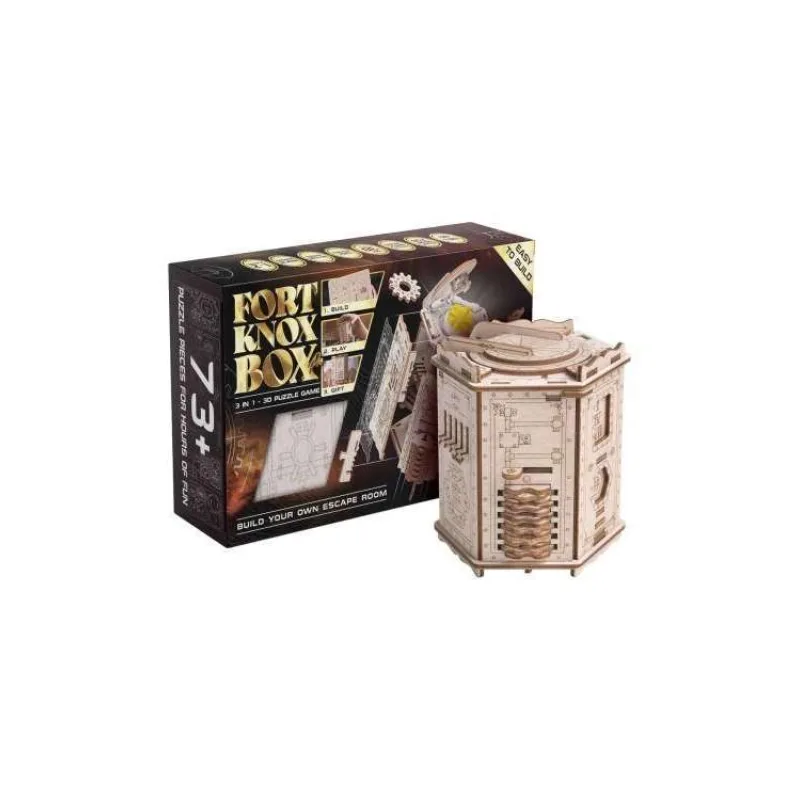 EscapeWelt 3D dřevěná skládačka hlavolamu Fort Knox Pro (EWBB)