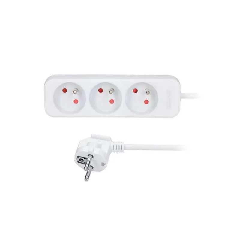 Solight predlžovací prívod 3m, 3 zásuvky, 16A/3680W, PVC, biely (PP03X)